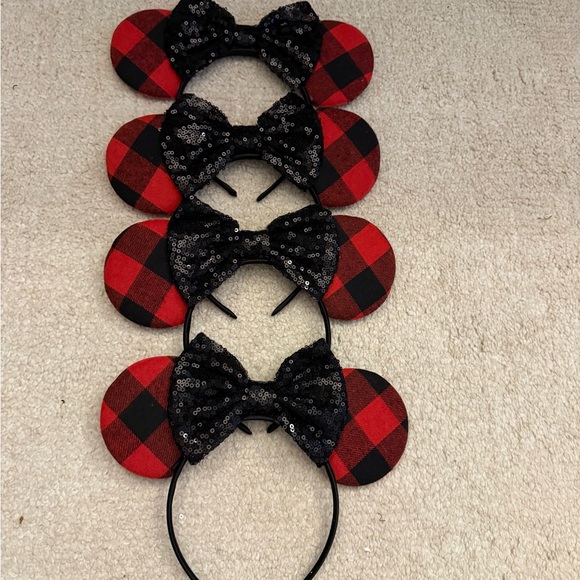Plaid and Sequin Mouse Ear Headbands Bundle of 14 main image 4